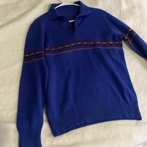 Electric blue wool sweater